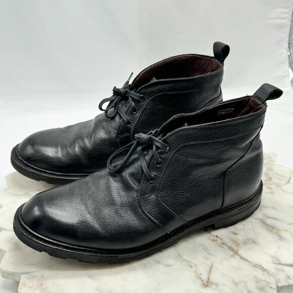 Allen Edmonds ALPINE Weatherproof Genuine Leather Chukka Boots 9D Black Grain - Picture 3 of 16